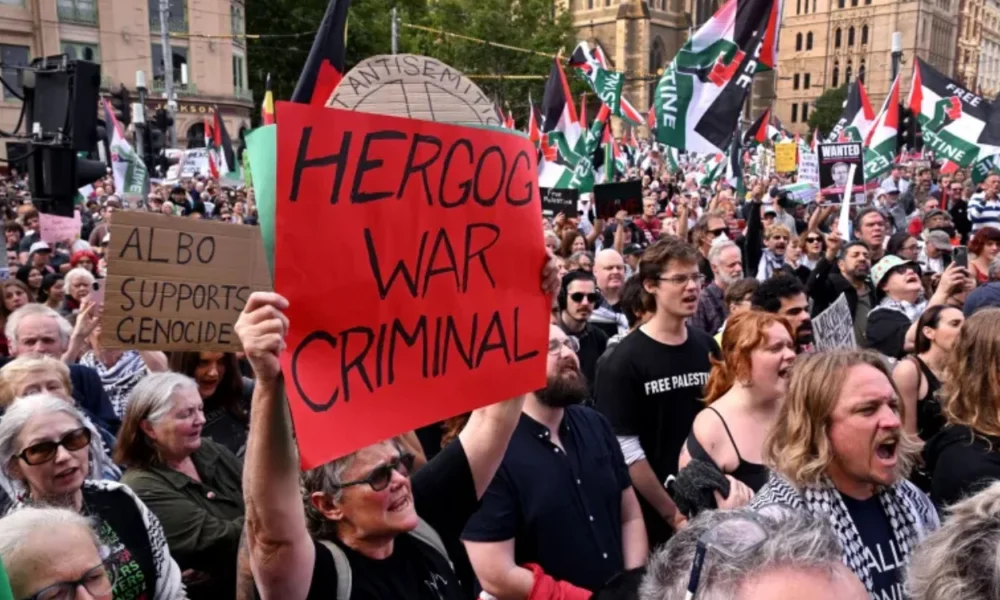 Ribuan Warga Demo di Sydney Tolak Kunjungan Presiden Israel ke Australia