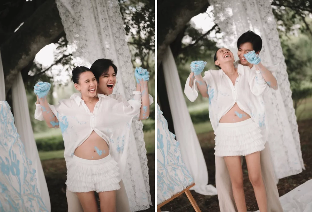 Shenina Cinnamon dan Angga Yunanda Rayakan Gender Reveal dengan Simpel dan Intimate