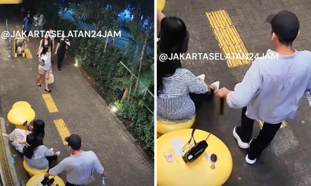 Terekam CCTV, Pria Copet Ponsel Pengunjung di Blok M yang sedang Asyik Selfie