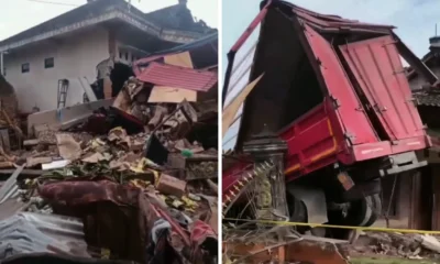 Tronton Tabrak 3 Rumah di Magelang, Sopir Tewas di Lokasi