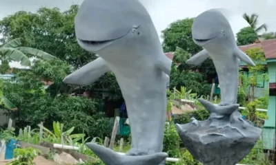 Viral! Patung Pesut jadi Ikon Baru Desa di Kaltim, Biaya Produksi hanya Rp350.000