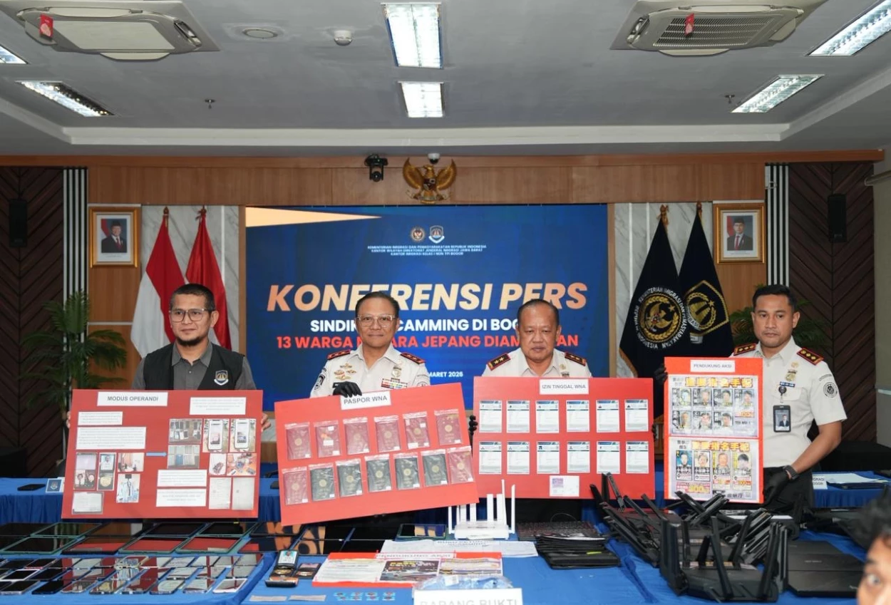 13 WN Jepang Diduga Sindikat Scam Online di Bogor Terancam Dideportasi