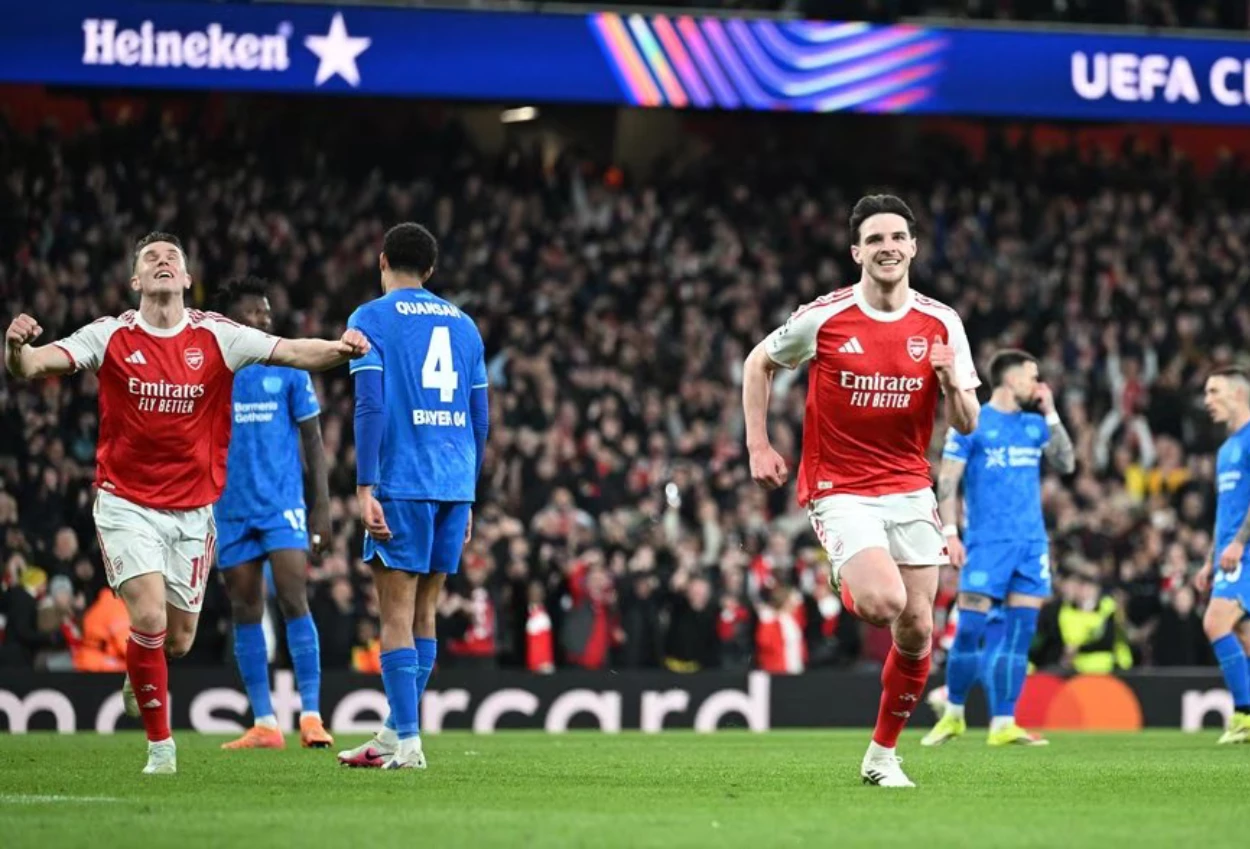 Arsenal vs Leverkusen 2 0 Gol Eze dan Rice Bawa The Gunners ke Perempat Final