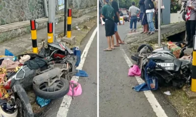 Ayah di Kota Batu Tewas usai Tabrak Tembok, Anak Istri Terpental