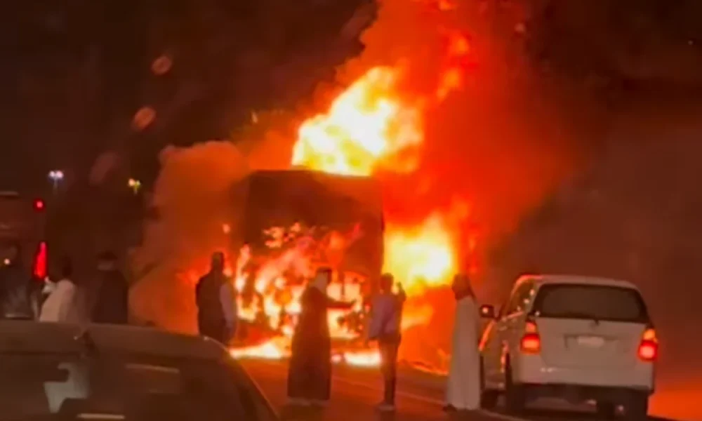 Bus Jemaah Umrah WNI Terbakar di Dekat Madinah