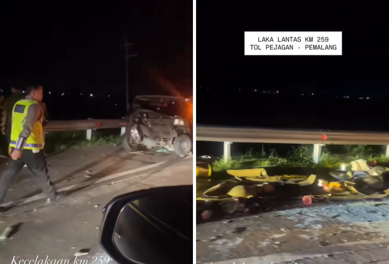 Bus Tabrak Pikap di Tol Pejagan Pemalang, 1 Orang Tewas