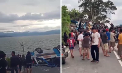 Detik Detik Bus Rombongan Pengantin Terbalik karena Tak Kuat Menanjak
