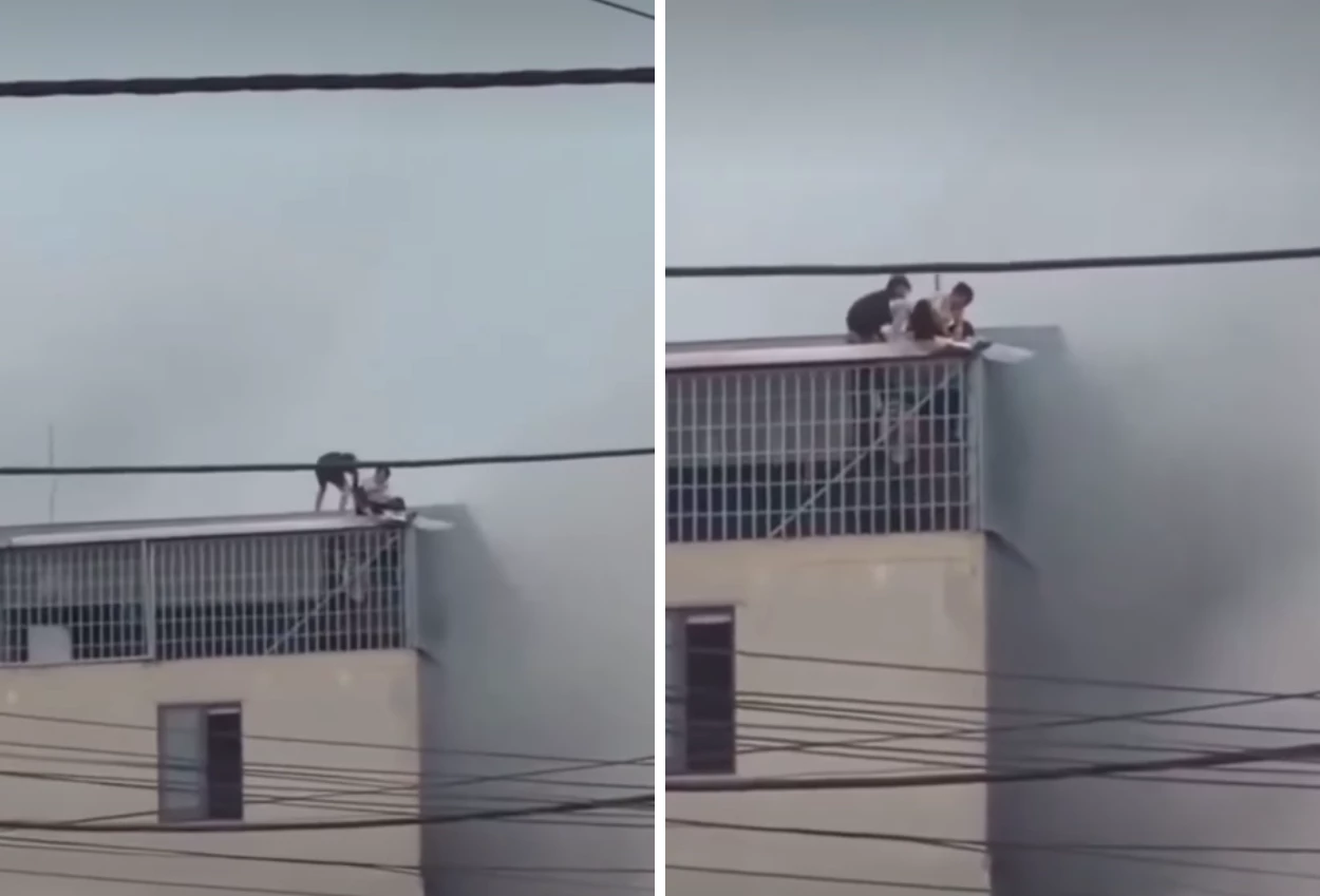 Dua Pria Nekat Panjat Gedung yang Terbakar demi Selamatkan 7 Orang