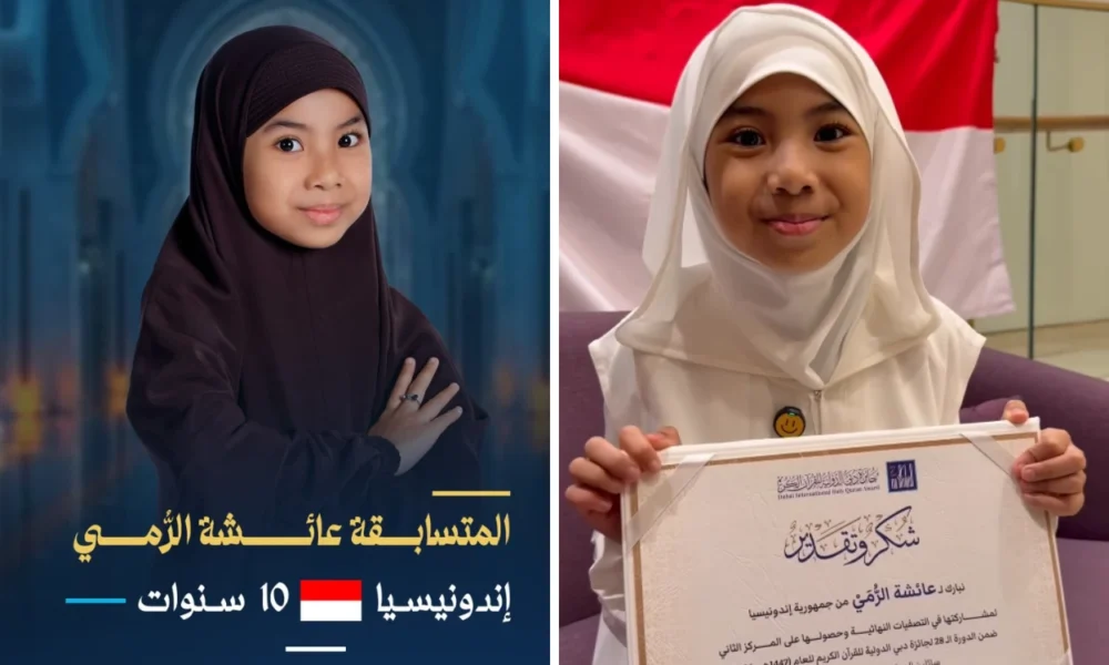 Hafiz Cilik Aisyah Arrumi Raih Juara 2 Dunia Tilawah Alquran di Dubai