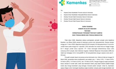 Kemenkes Keluarkan Surat Edaran Waspada Campak untuk Tenaga Medis dan Kesehatan
