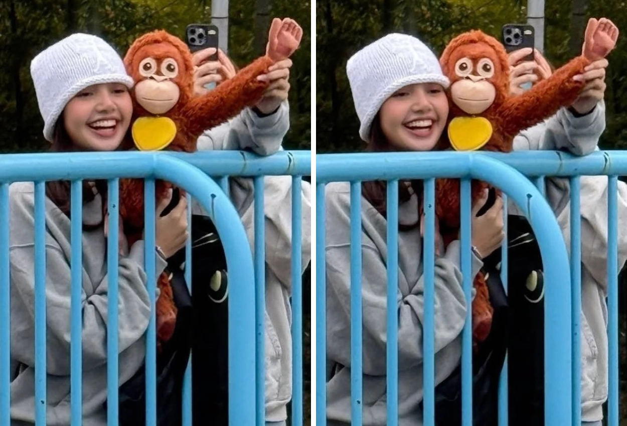 Lisa BLACKPINK Kunjungi Punch, Bayi Monyet Viral di Kebun Binatang Jepang sambil Bawa Boneka Orang Utan