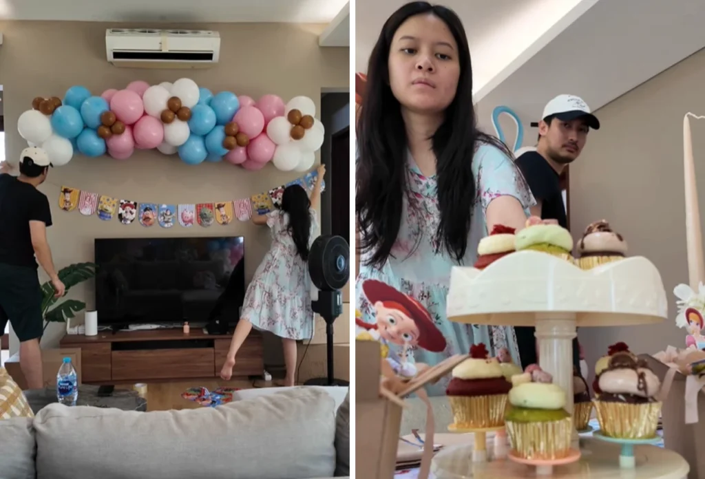 Momen Hanggini dan Suami Rancang Sendiri Dekorasi Gender Reveal Anak Pertama (1)