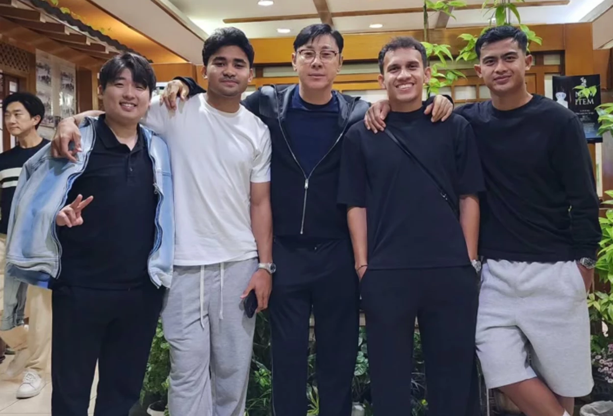 Momen Shin Tae yong Reuni dengan 3 Anak Emasnya Asnawi, Arhan, dan Egy Maulana