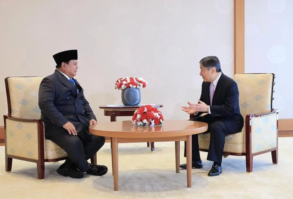 Prabowo Bertemu Kaisar Naruhito di Istana Kekaisaran Jepang