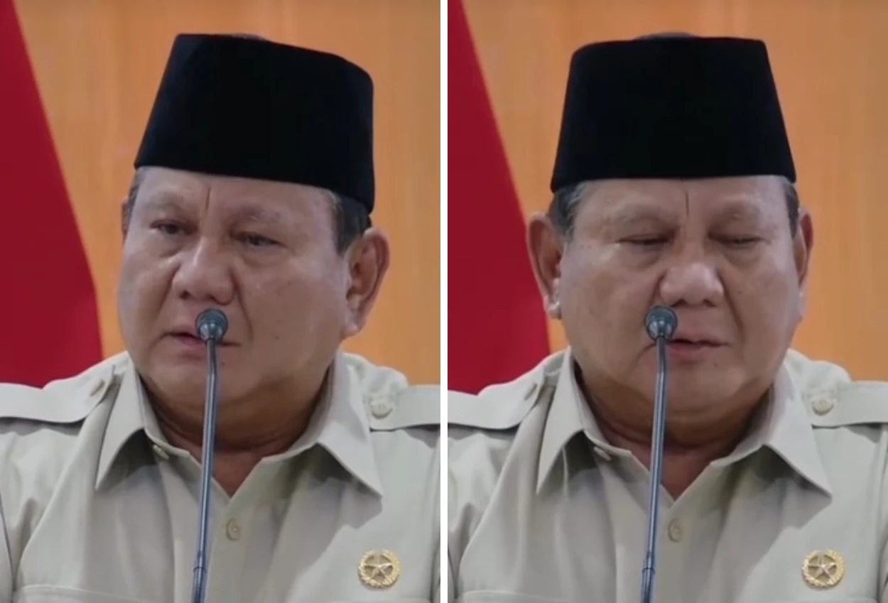 Prabowo Menangis Haru saat Apresiasi Baznas Salurkan Bantuan RI untuk Gaza
