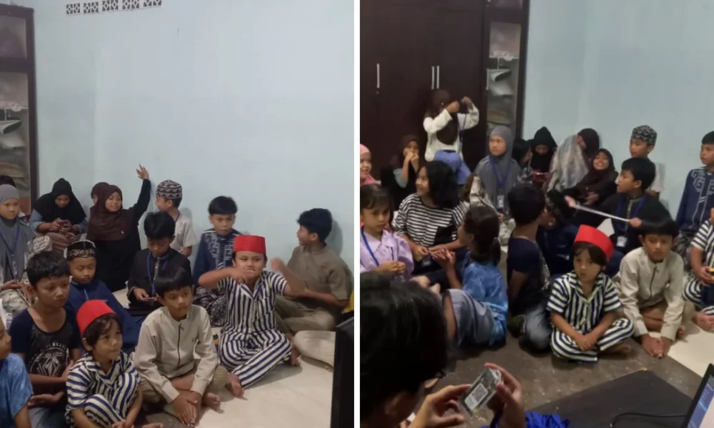 Puluhan Anak di Musholla Darul Fattah Legoso Ciputat Antusias Ikut Program Viral STAM SEDH