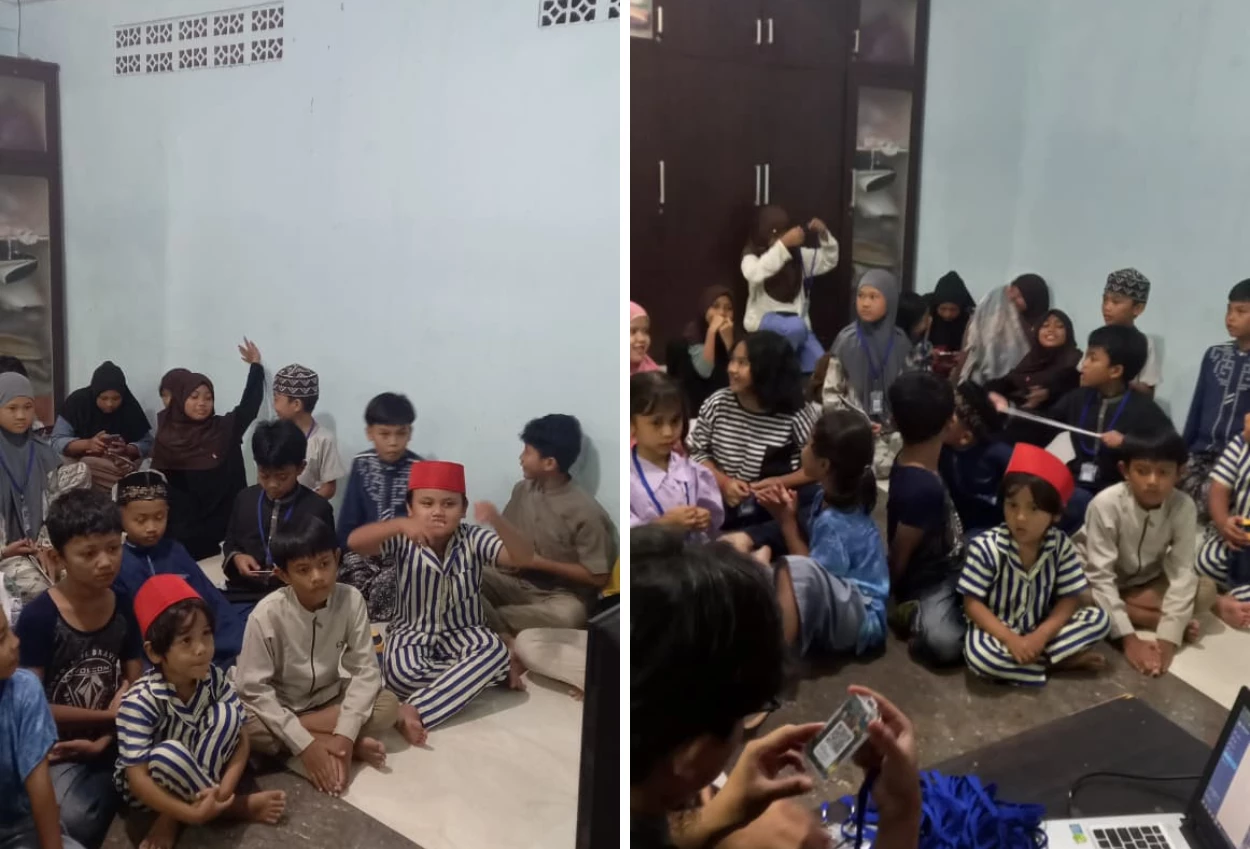 Puluhan Anak di Musholla Darul Fattah Legoso Ciputat Antusias Ikut Program Viral STAM SEDH