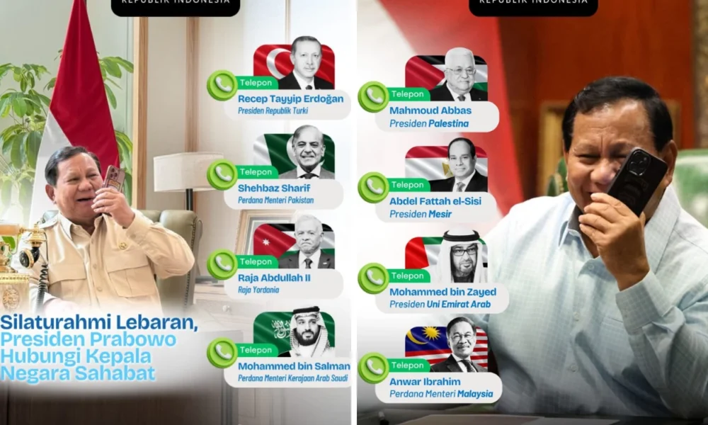 Silaturahmi Idulfitri, Prabowo Telepon Presiden Palestina hingga Presiden UEA