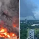 Viral! Pabrik Helm di Bogor Terbakar, Asap Terlihat hingga Ciputat Tangsel