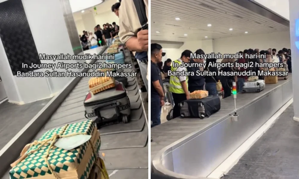 Viral! Penumpang di Bandara Makassar Dapat Hampers Lebaran saat Ambil Barang di Bagasi
