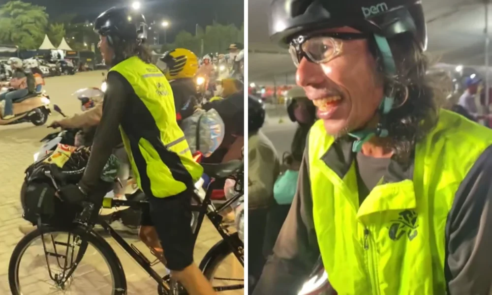Viral! Warga Tangsel Nekat Mudik ke Palembang Naik Sepeda
