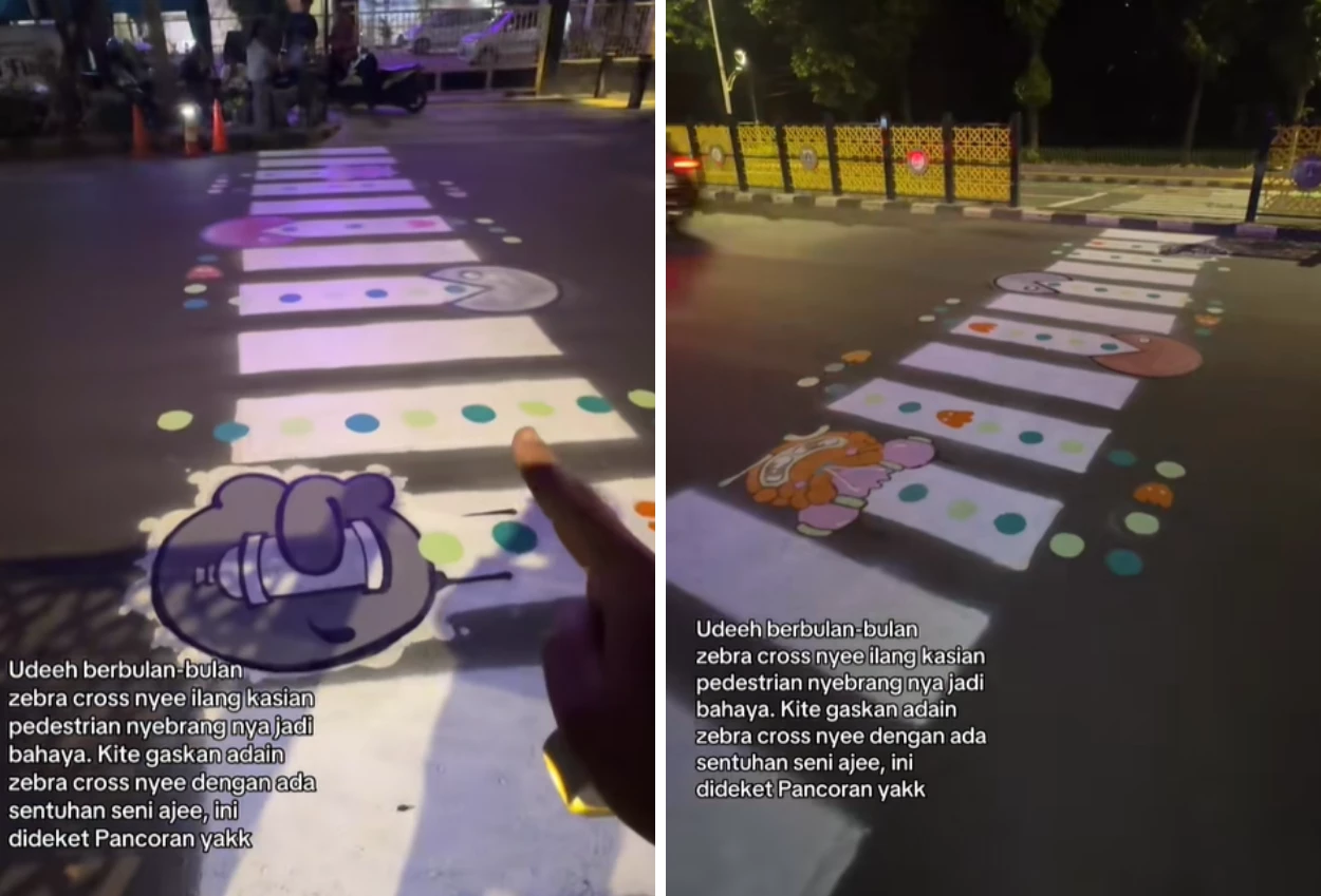 Viral Zebra Cross 'Pac Man' di Jalanan Tebet, Pemprov Jakarta Buka Suara
