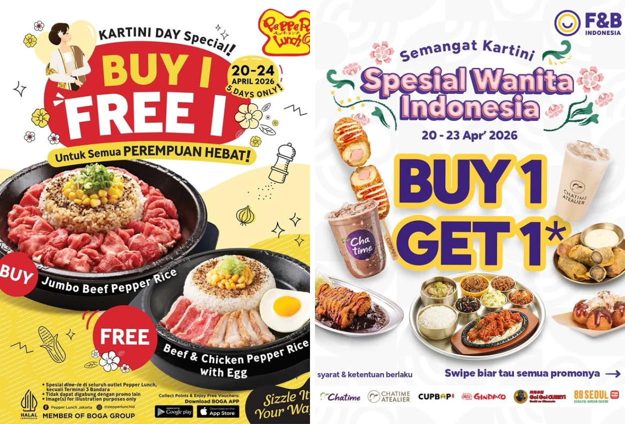 24 Promo Makanan dan Minuman Hari Kartini