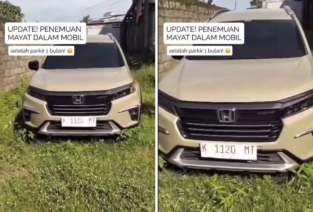 Geger! Mayat Pria Ditemukan di Dalam Mobil BRV yang sudah Terparkir Sebulan