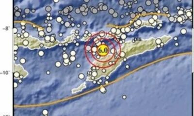 Gempa Bumi M 6 Guncang Timor Tengah Utara NTT
