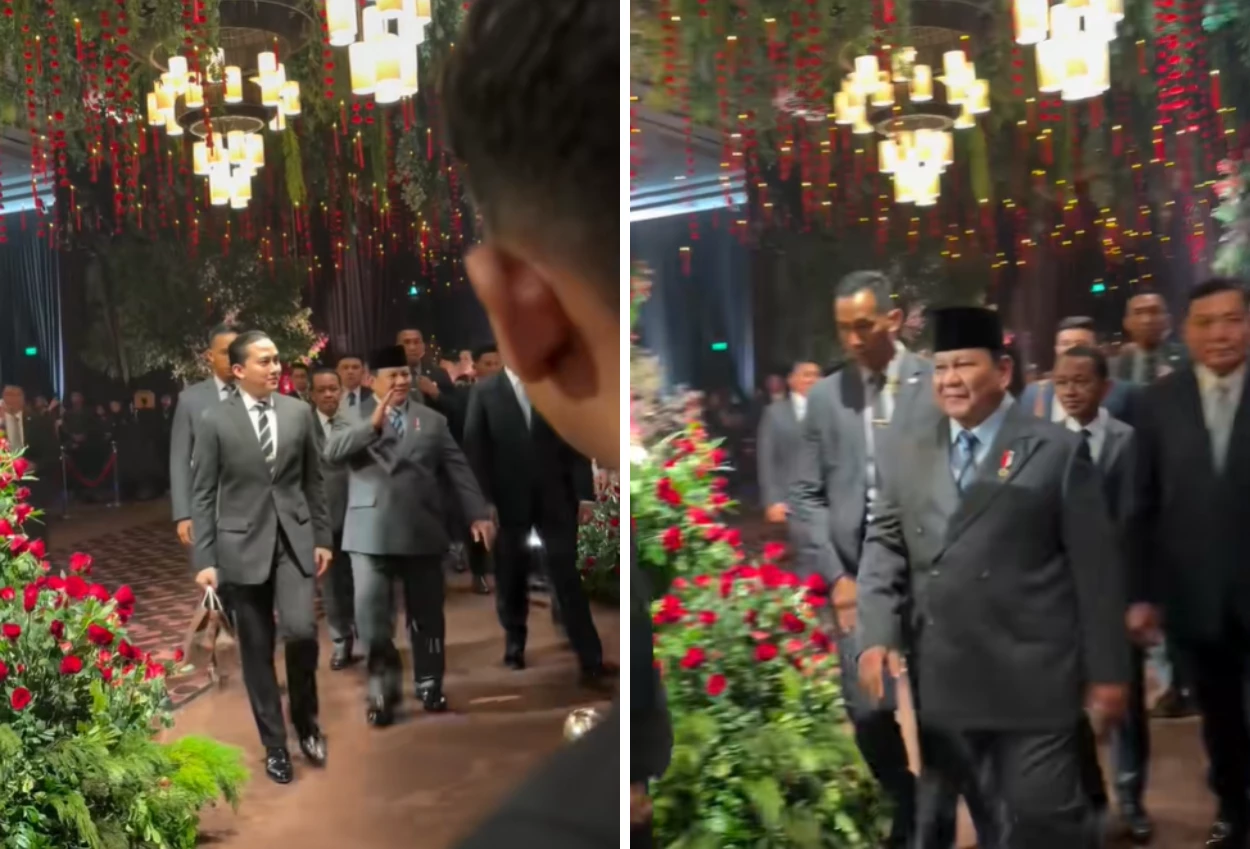 Hadir di Pernikahan El Rumi dan Syifa Hadju, Prabowo Sempat Cicipi Hidangan Laksa