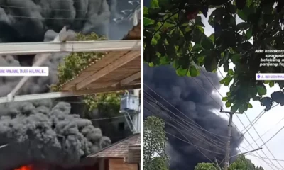 Kebakaran Besar Landa Gudang Sparepart di Sasak Panjang Bogor