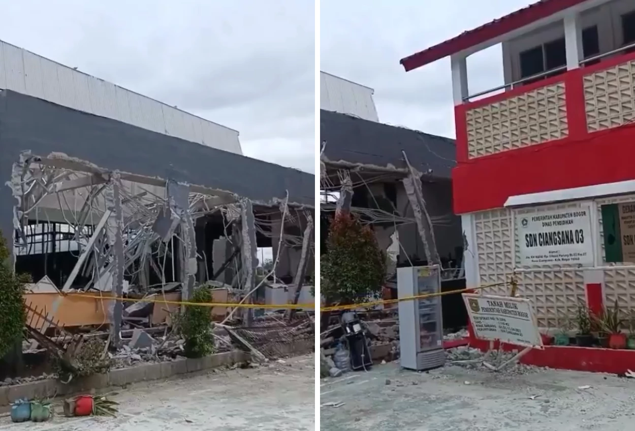 Ledakan di Lapangan Padel Gunung Putri Bogor Rusak Gedung Sekolah, Diduga dari Tabung Gas