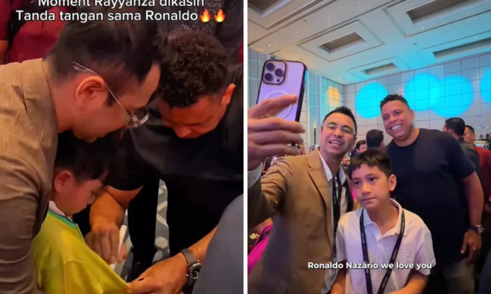 Momen Rayyanza dan Rafathar Bertemu dan Dapat Tanda Tangan Ronaldo