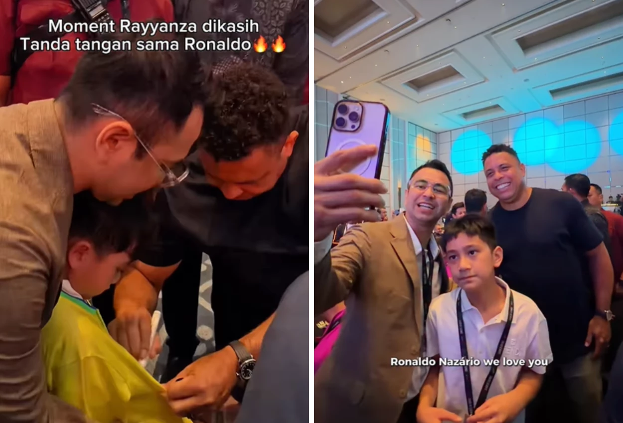 Momen Rayyanza dan Rafathar Bertemu dan Dapat Tanda Tangan Ronaldo