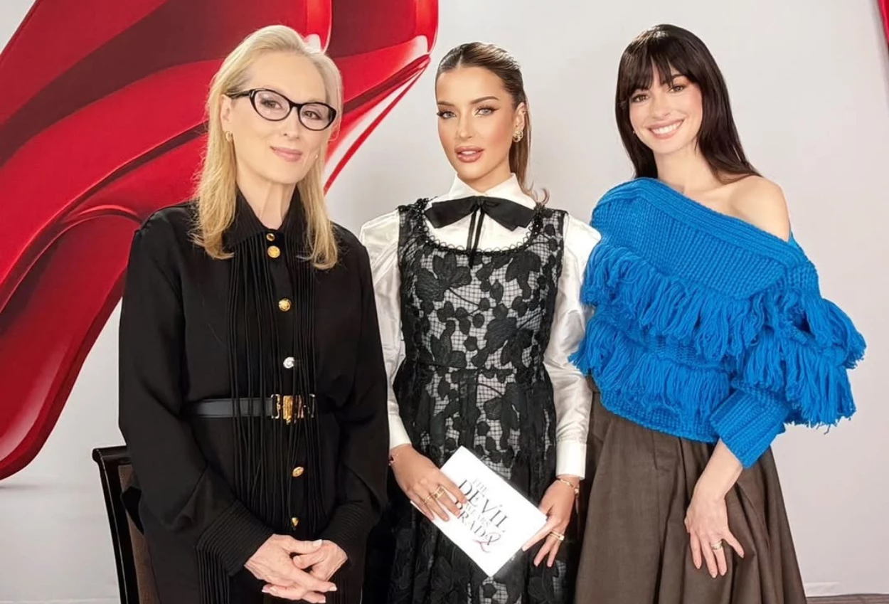 Momen Tasya Farasya Foto Bareng Anna Hathaway dan Meryl Streep, Netizen Gak Kebanting