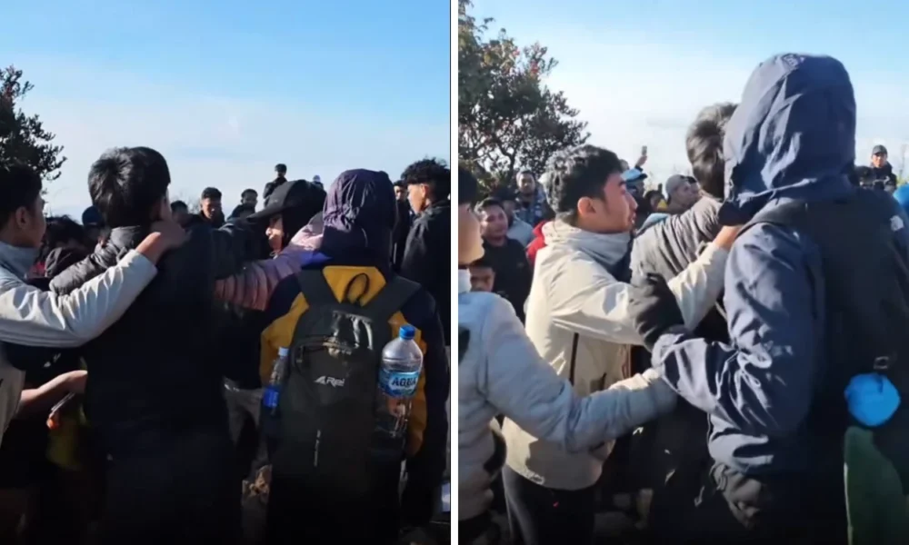 Rebutan Spot Foto, Pendaki Baku Hantam di Puncak Lawu