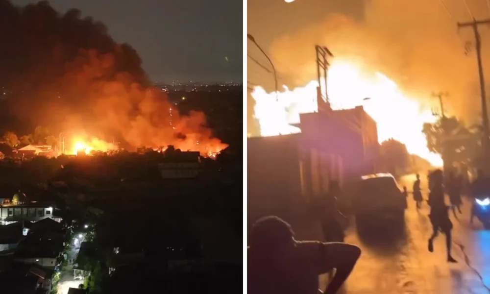 SPBE Cimuning Terbakar Hebat, 19 Rumah dan 2 Kios Ludes