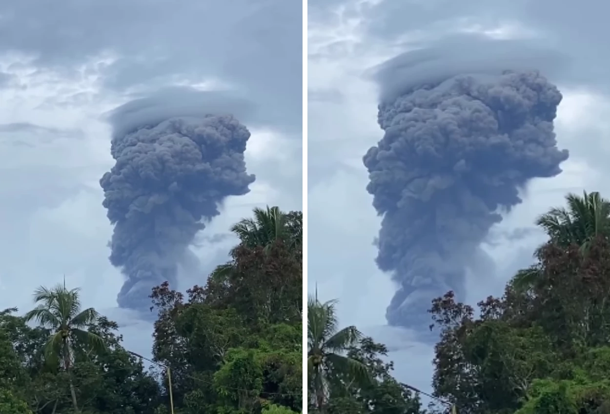 Usai Diguncang Gempa M 7,6, Gunung Dukono di Maluku Utara Erupsi