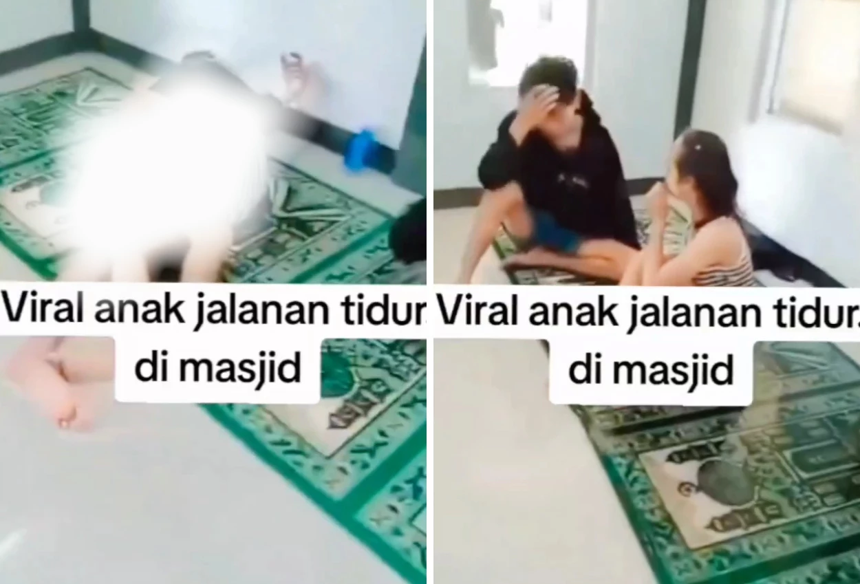 Viral! Sejoli Pasangan Sejoli Tidur dan Berpelukan di Masjid, Berujung Disiram Warga dengan Air