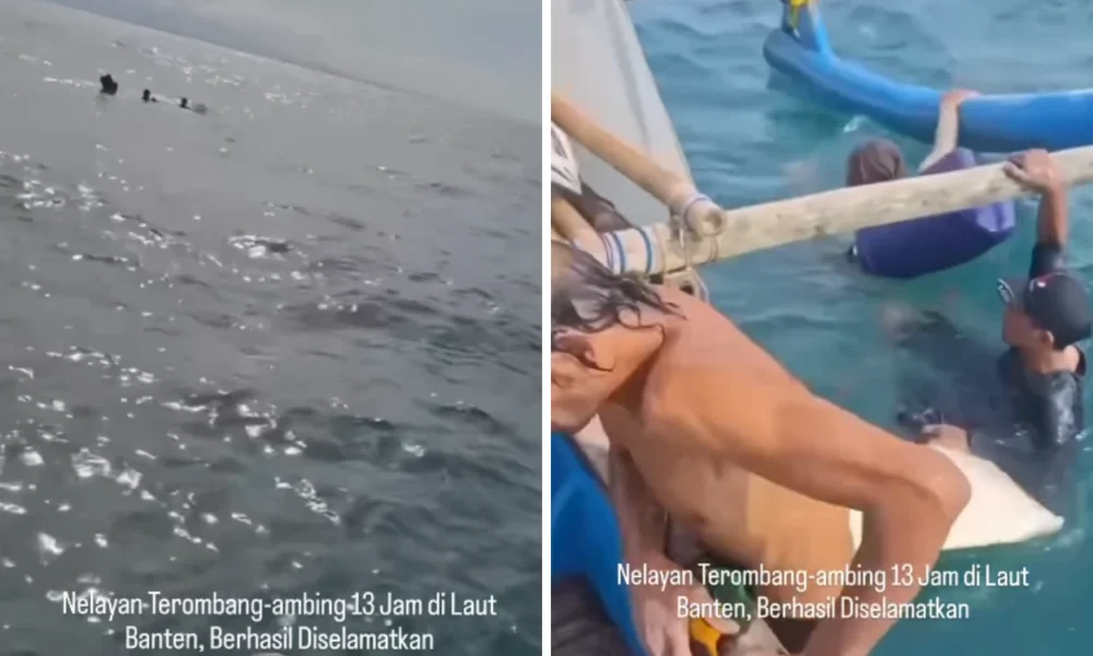Viral! Tiga Nelayan di Tanjung Lesung Terombang ambing di Tengah Laut 13 Jam