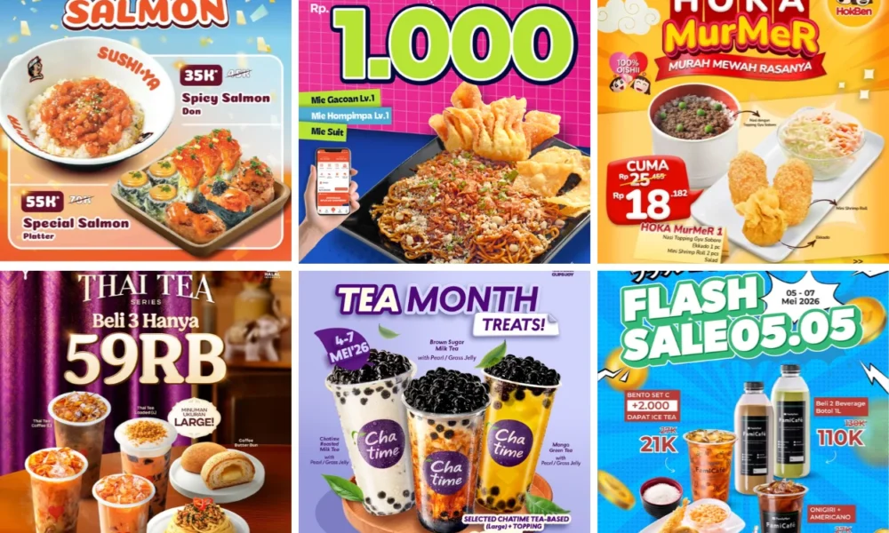 15 Promo Makanan dan Minuman Mei 2026, Diskon Gila Gilaan!
