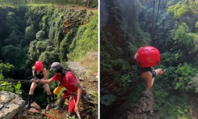 Momen Wendy Walters Menembus Gua Jomblang dengan Kedalaman 97 Meter