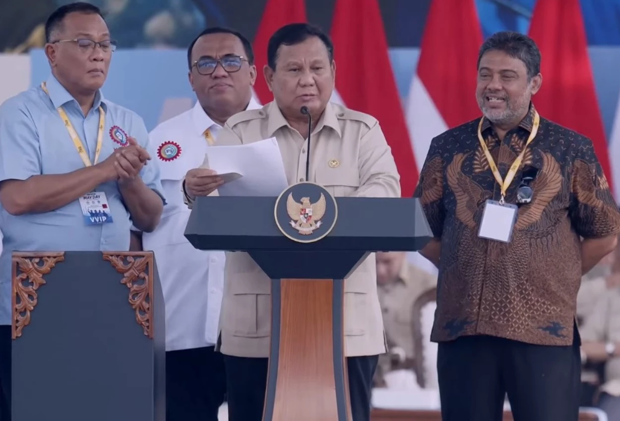 Hadiri May Day 2026, Prabowo Resmi Bentuk Satgas Mitigasi PHK