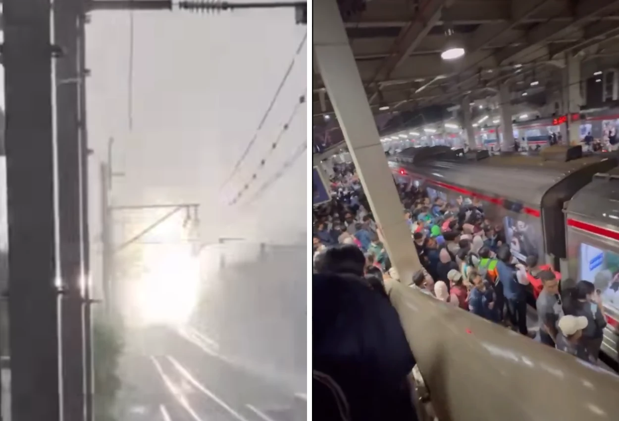 KRL Tanah Abang Rangkasbitung Alami Gangguan akibat Sambaran Petir dan Banjir