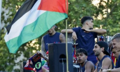 PM Spanyol Bela Lamine Yamal usai Kibarkan Bendera Palestina saat Parade Kemenangan