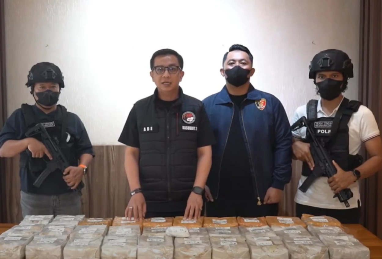 Polda Metro Jaya Gagalkan Peredaran Sabu 32 Kg dari Jaringan Malaysia