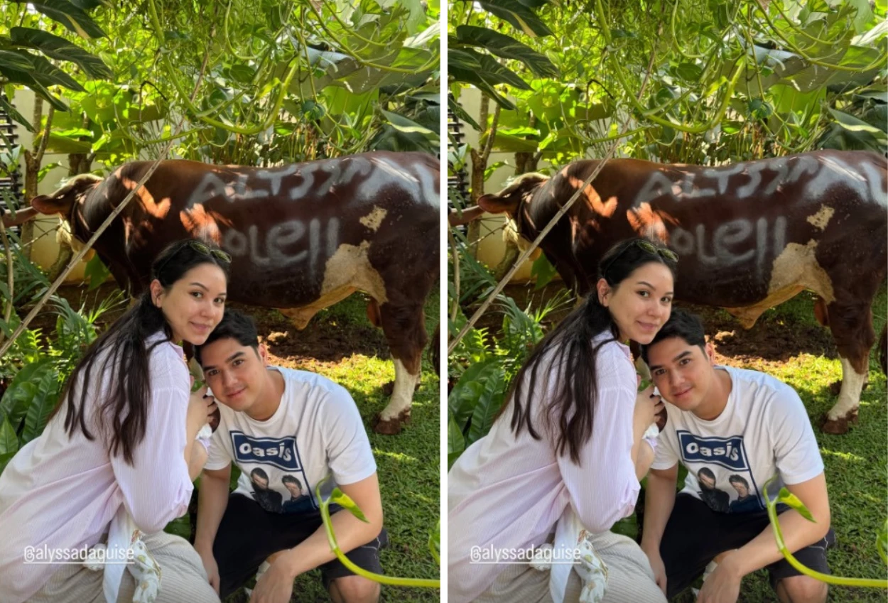 Potret Alyssa Daguise dan Al Ghazali Kurban Sapi bersama Baby Soleil