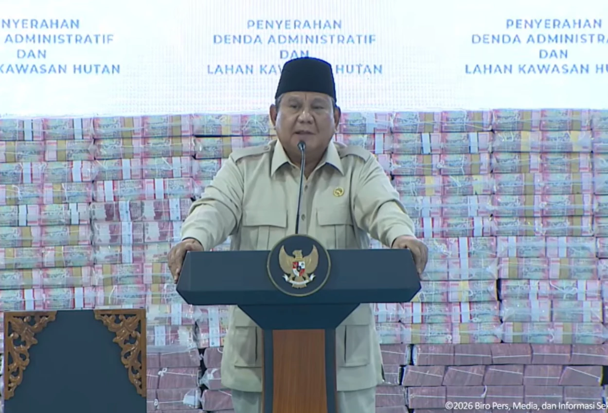Prabowo Saksikan Penyerahan Hasil Denda Administratif Kawasan Hutan Rp10 Triliun