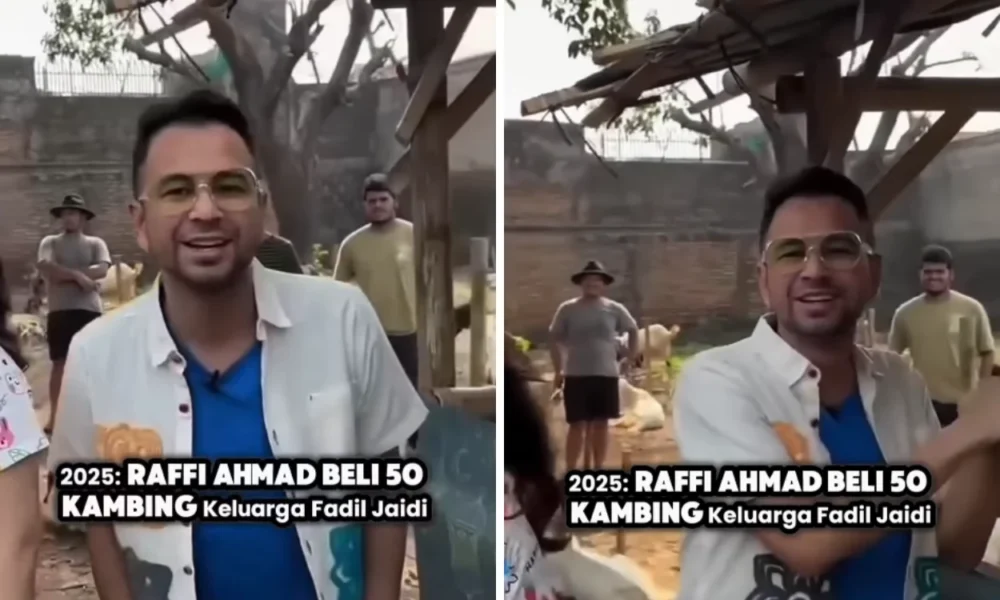 Raffi Ahmad Borong 100 Kambing Kurban ke Fadil Jaidi untuk Iduladha