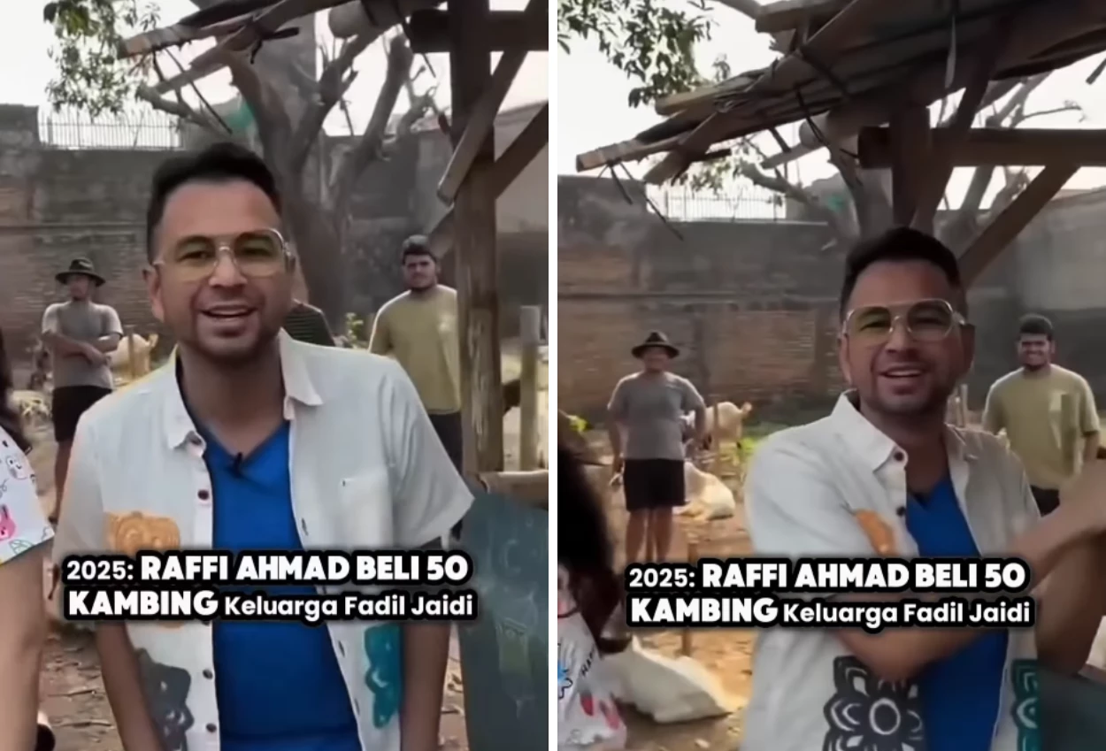 Raffi Ahmad Borong 100 Kambing Kurban ke Fadil Jaidi untuk Iduladha